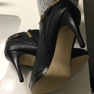 Marc Fisher Leather Ankle Boots - Black